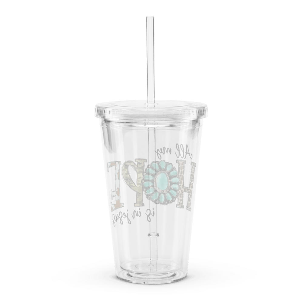 All My Hope is in Jesus - Double Wall Clear Plastic Tumbler product image (2)
