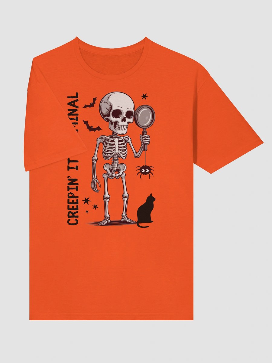 Creepin’ It Criminal Halloween T-Shirt for True Crime Lovers - Light product image (5)