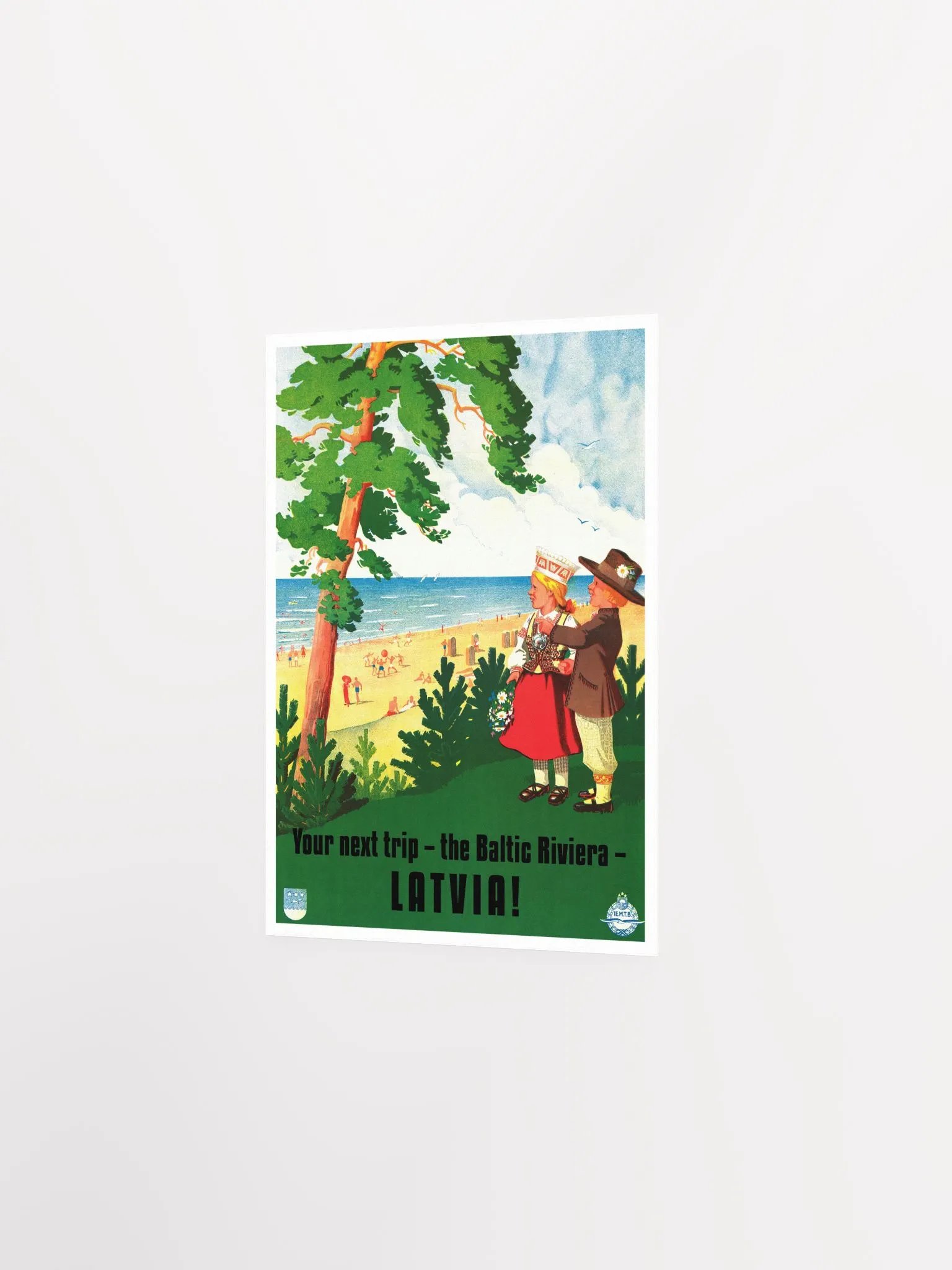 Latvia retro poster, 1930 — retro vintage travel poster, retro travel art, retro travel wall art product image (7)