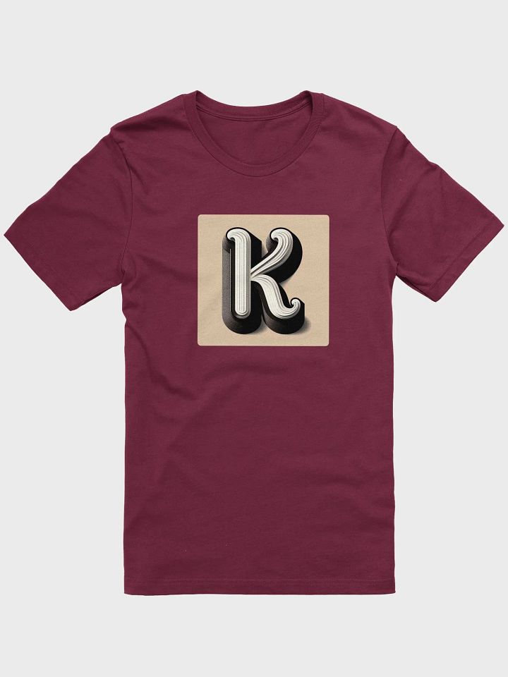 Iconic Comfort T-Shirt | AI Design initial K product image (1)