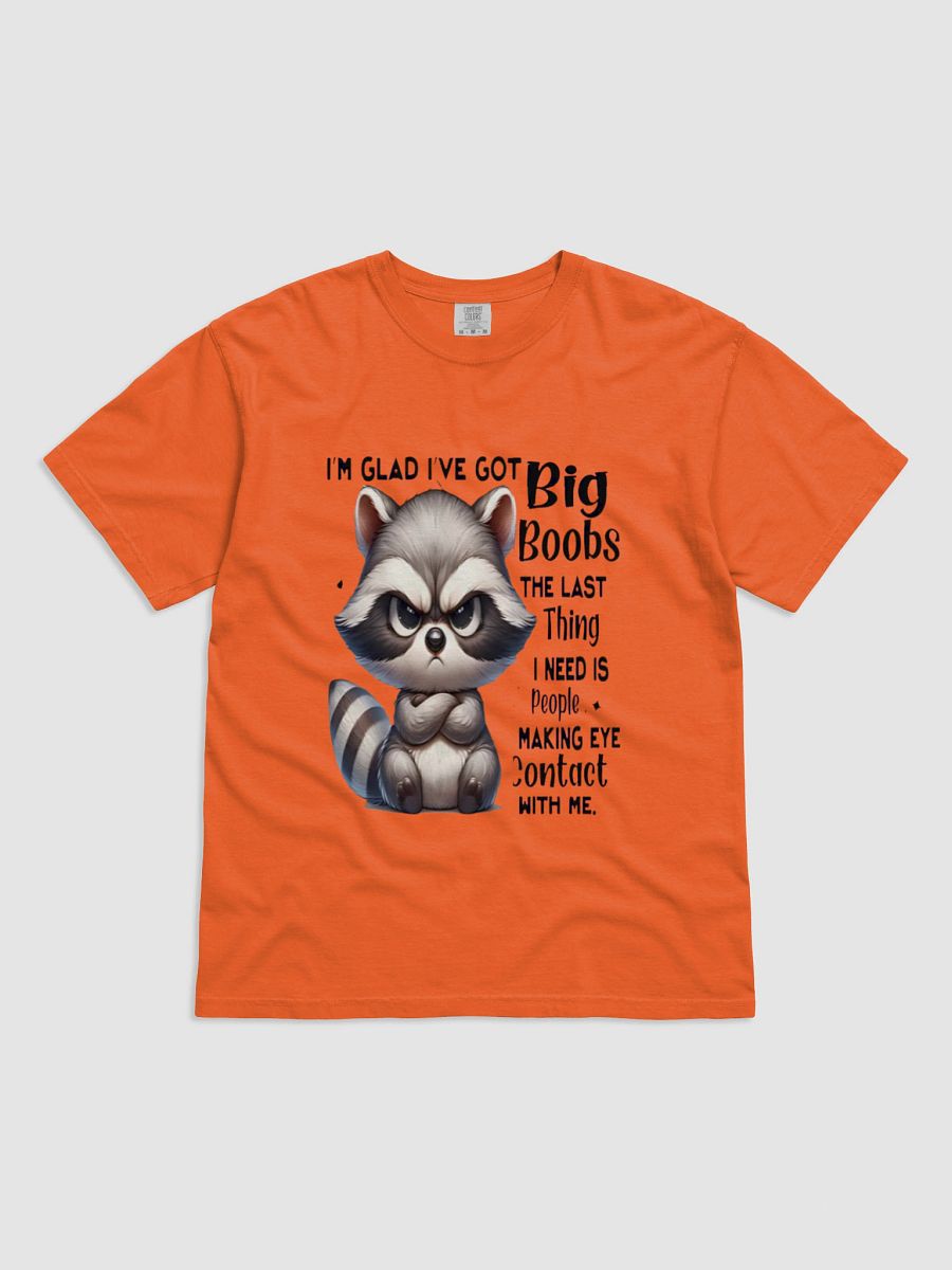 Chibi Angry Raccoon Cotton T-Shirt product image (1)