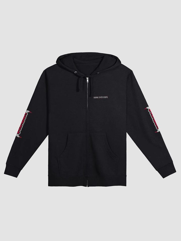 Horns Over Hoops Zip-Up Hoodie product image (1)