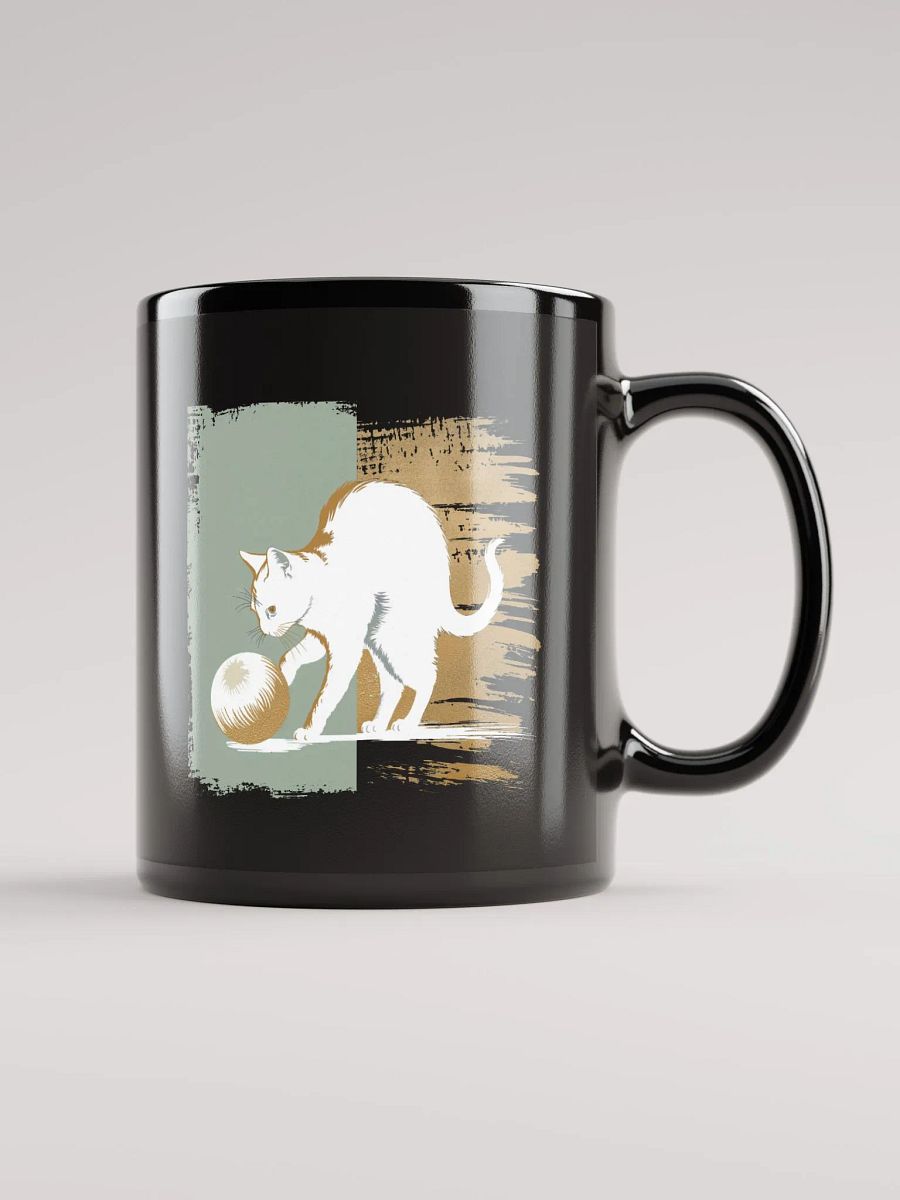 Holiday cat charm -black mug product image (1)