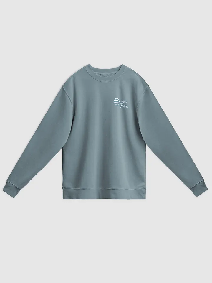 Bubbly and a B*tch (sm. lined design, #709AAF) printed pigment crewneck product image (25)