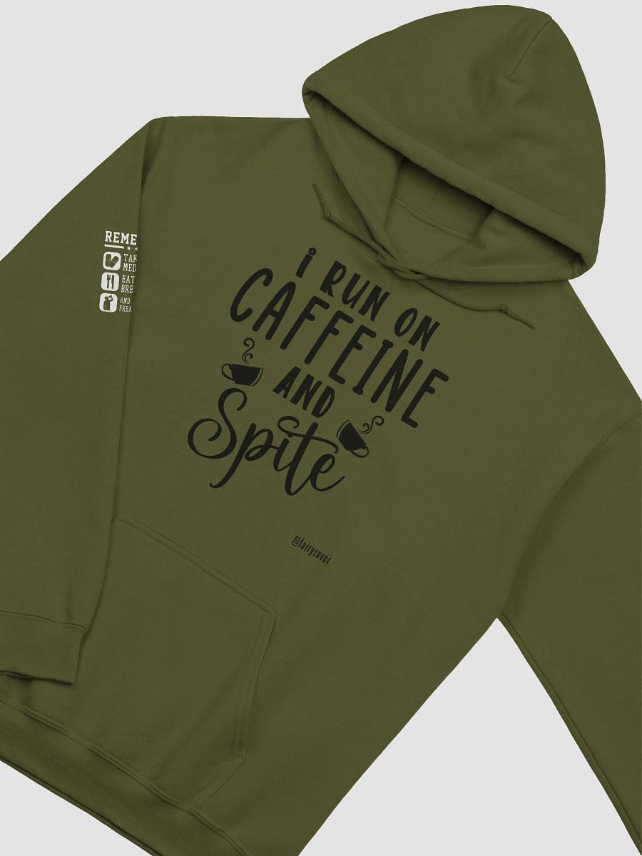 I run on caffeine and spit hoodie light (new size chart) product image (3)