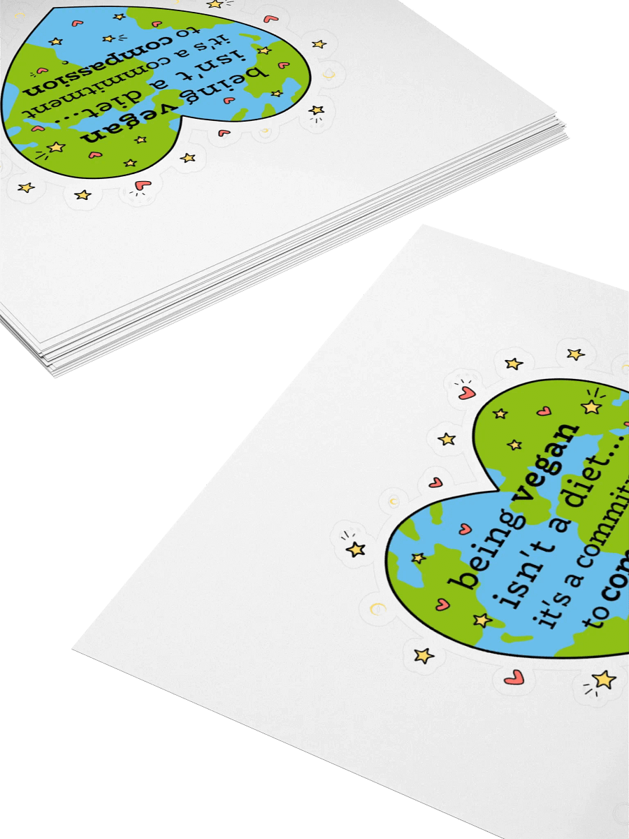 “Being Vegan is not a Diet” Fun Sticker product image (4)