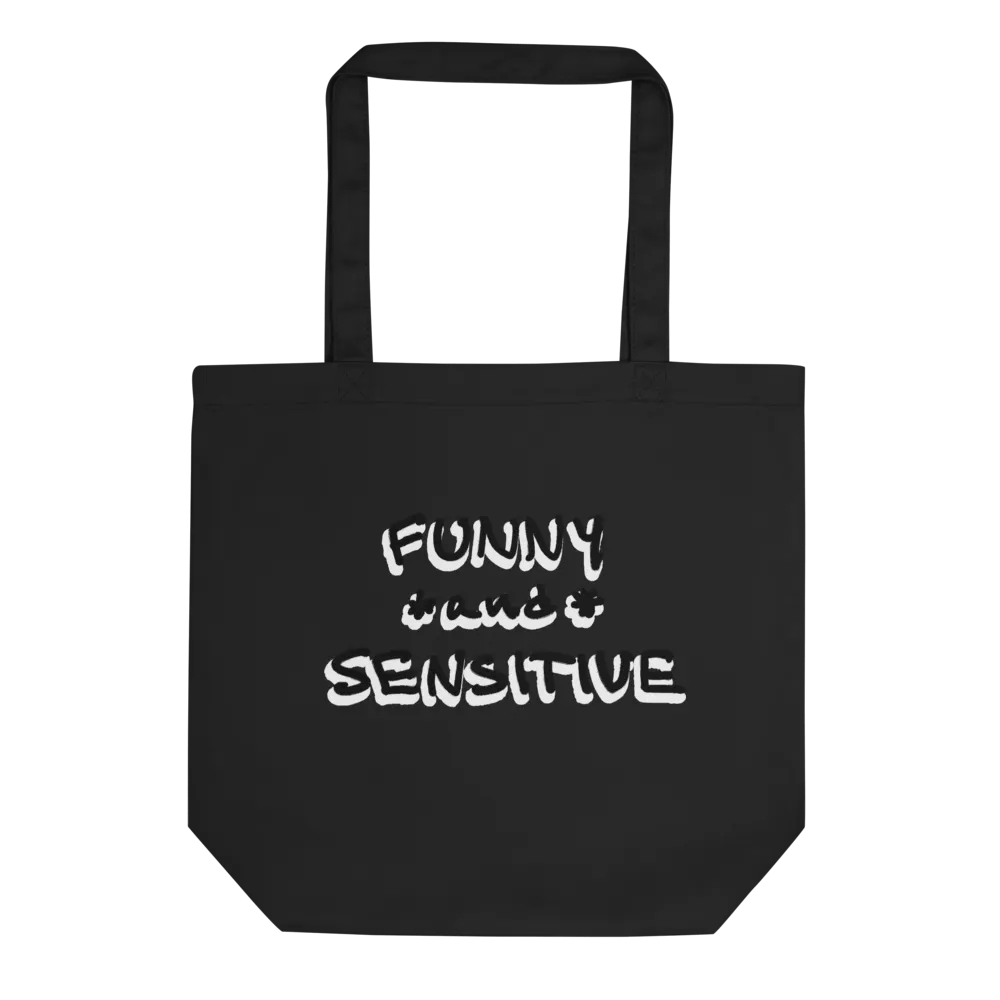 FUNNY *and* SENSITIVE (shadow design) tote bag product image (1)