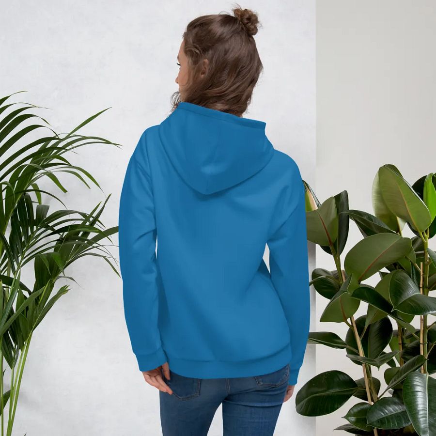 Plain Atlantic Blue True Summer Unisex Recycled Polyester Heavyweight Premium Hoodie by Treasure Pie product image (12)
