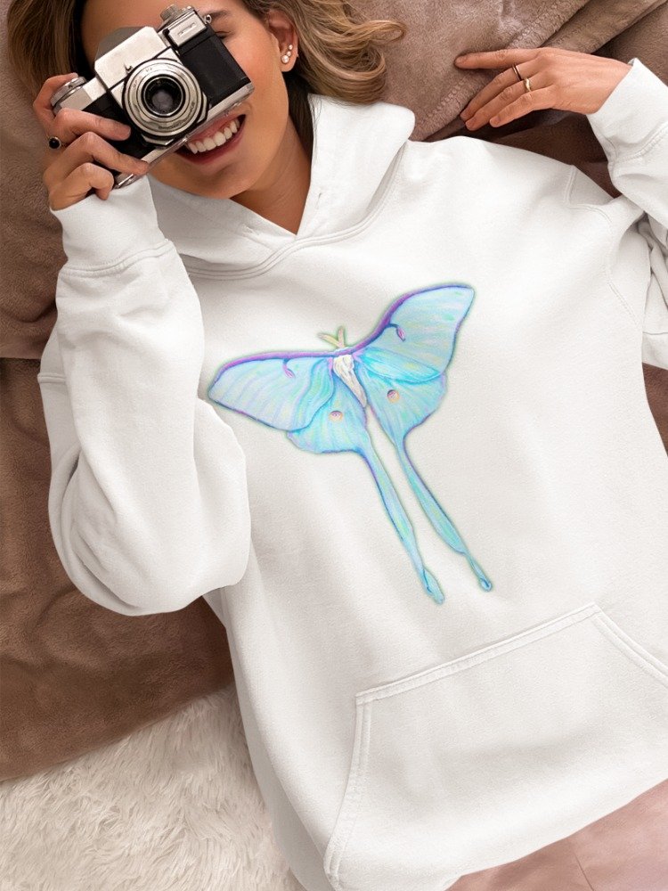 Blue Fantasy Luna Moth Unisex Hoodie product image (1)