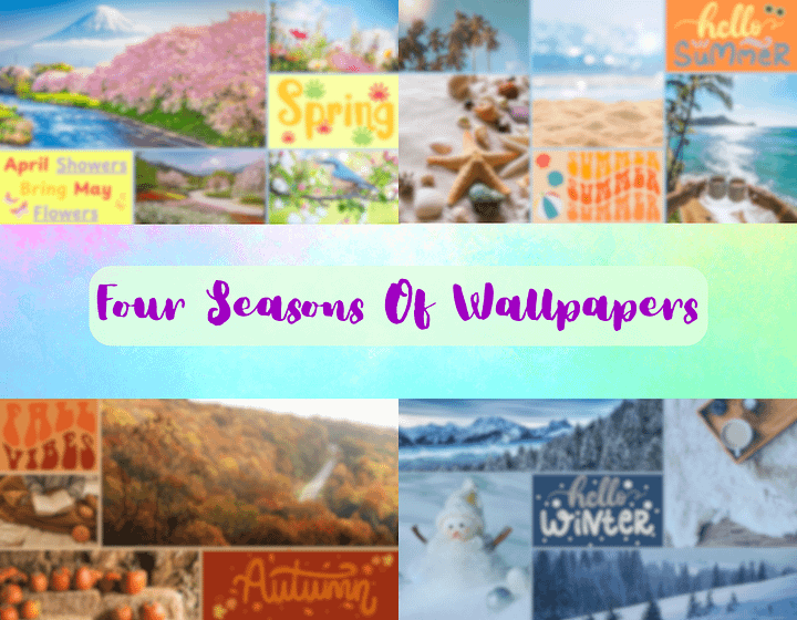 Four Seasonal Desktop Wallpapers (Spring Summer Fall and Winter) product image (1)