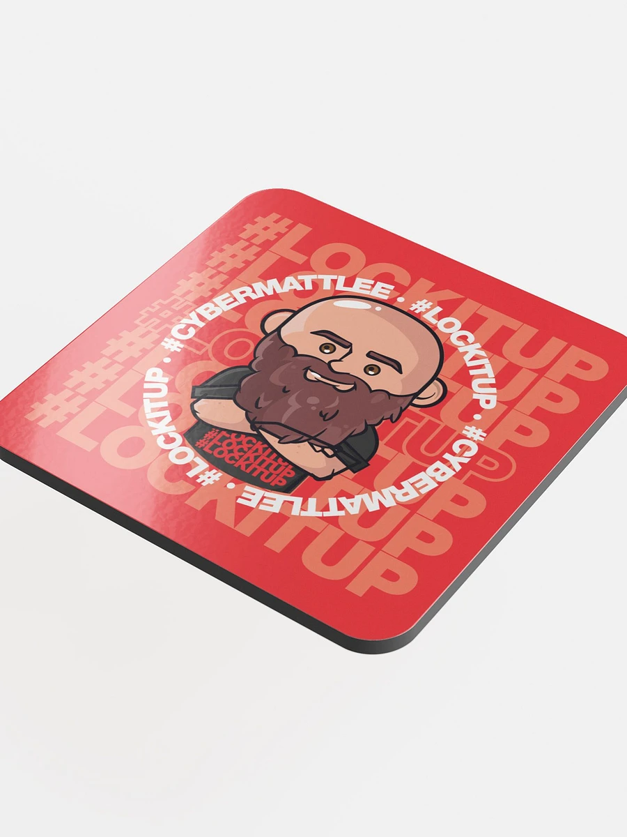 Matt Lee #LOCKITUP - Glossed Cork Coaster (Red) product image (4)