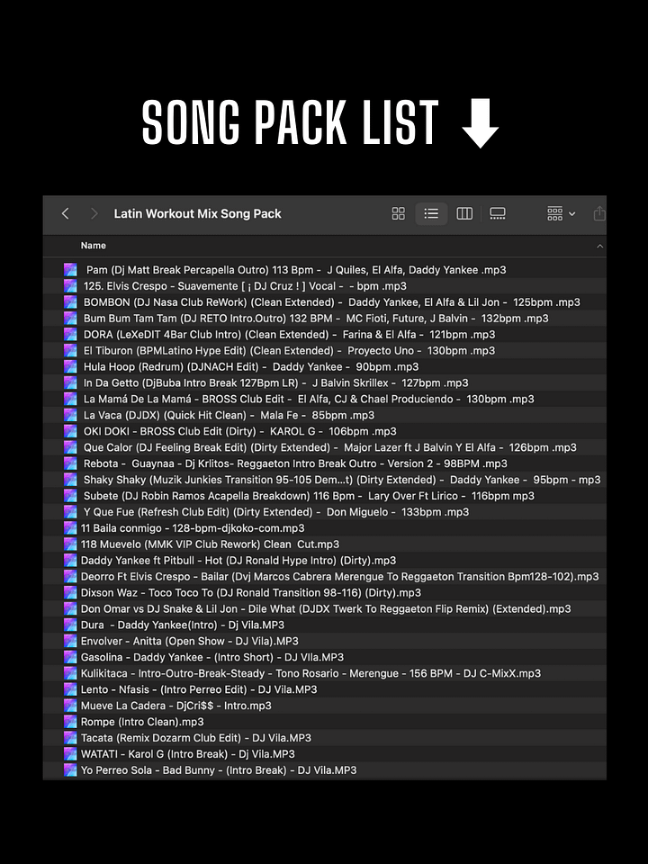 Latin Workout Mix - Song Pack/Paquete de Canciones (32 Songs/Canciones) product image (2)