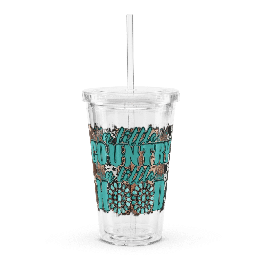 A Little Country, A Little Hood - Double Wall Clear Plastic Tumbler product image (1)