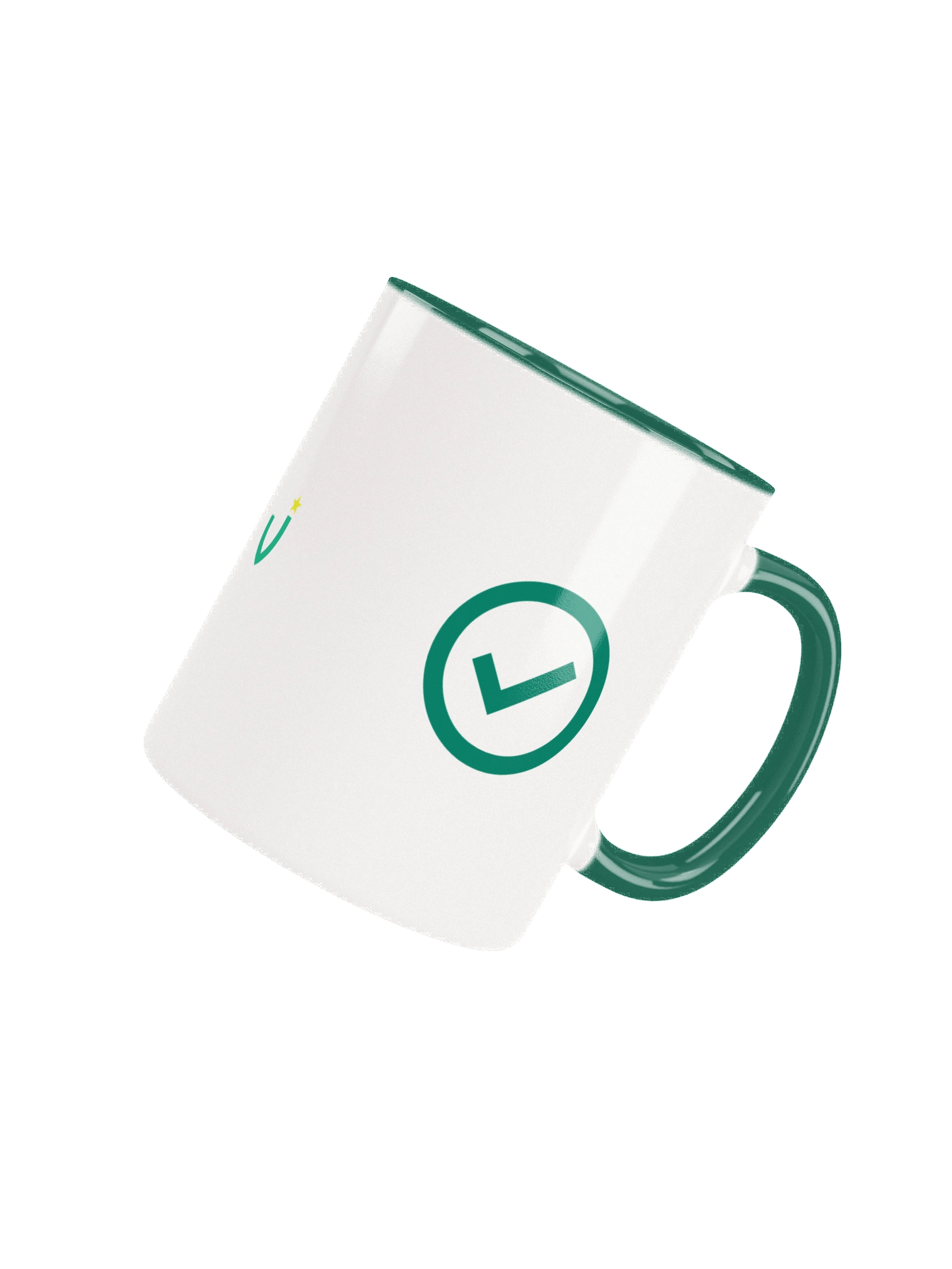 GREEN TICK Ceramic Mug with Dark Green Inside product image (5)