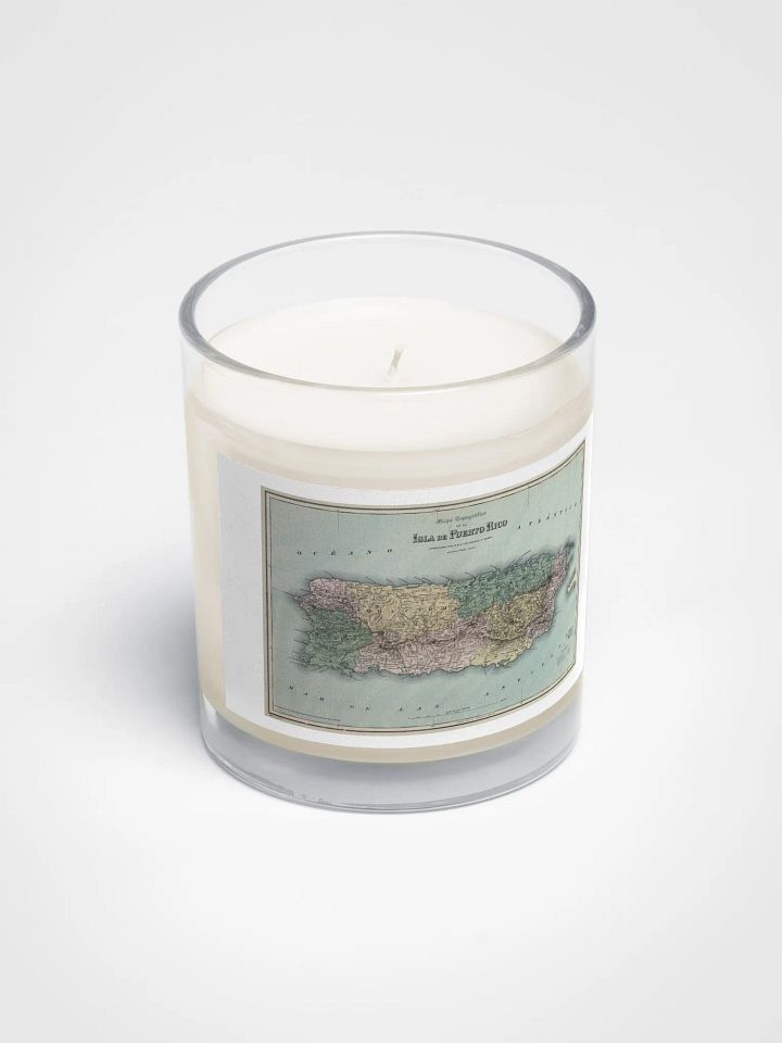 Vela de cera de soja blanca - Mapa Provincial, Departamentos, Puerto Rico product image (2)