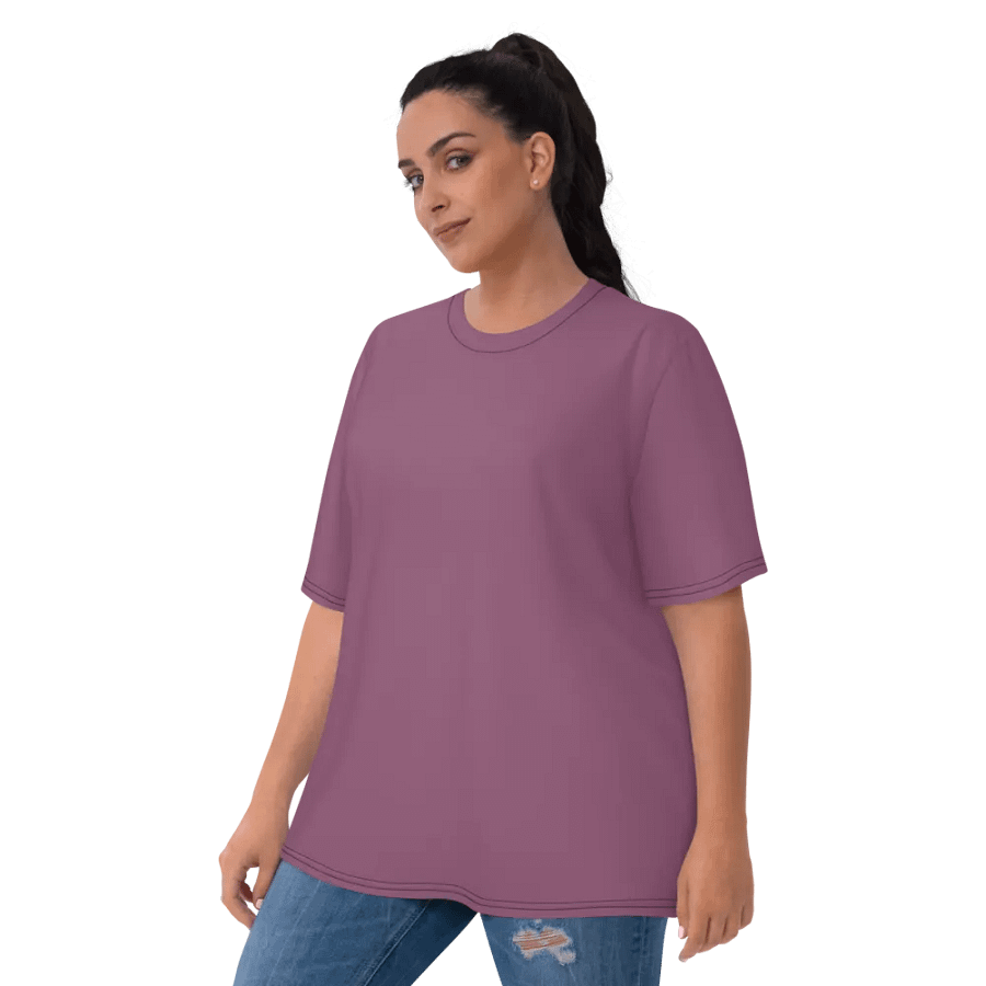 Plain Dark Lilac Purple Soft Summer Women's Crewneck Polyester Heavyweight Premium T-Shirt by Treasure Pie product image (7)