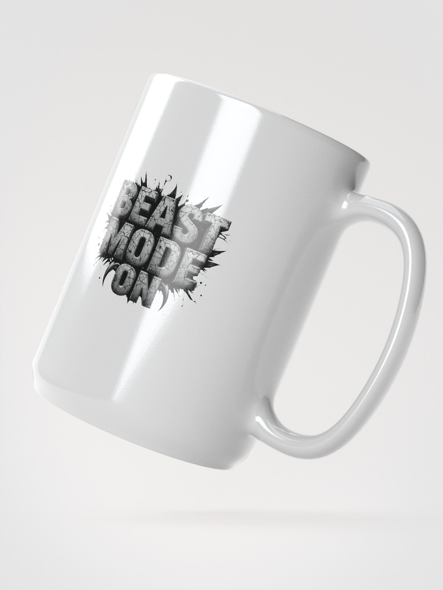 BEAST MODE ON - White Glossy Mug product image (3)