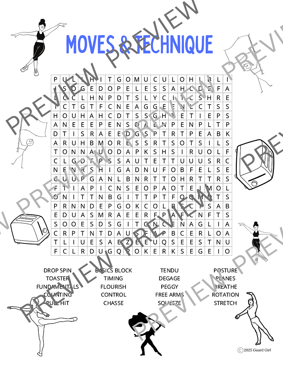 COLORGUARD WORD SEARCH PUZZLES product image (3)