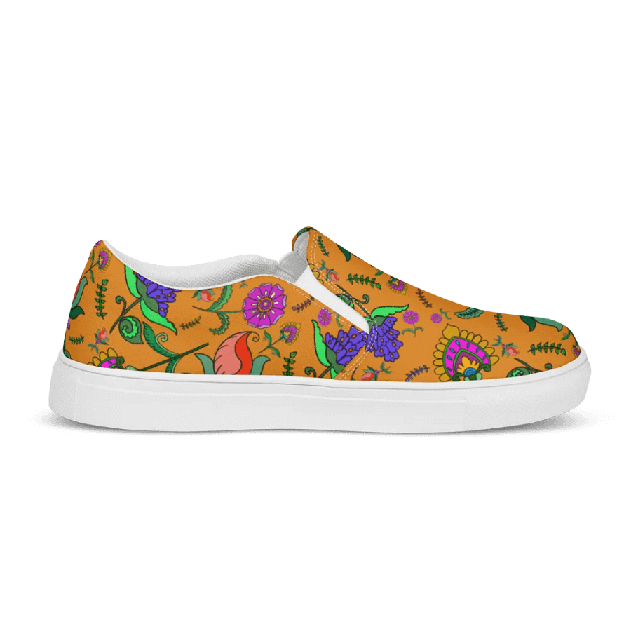 Kalamkari Floral Canvas Slip Ons product image (6)