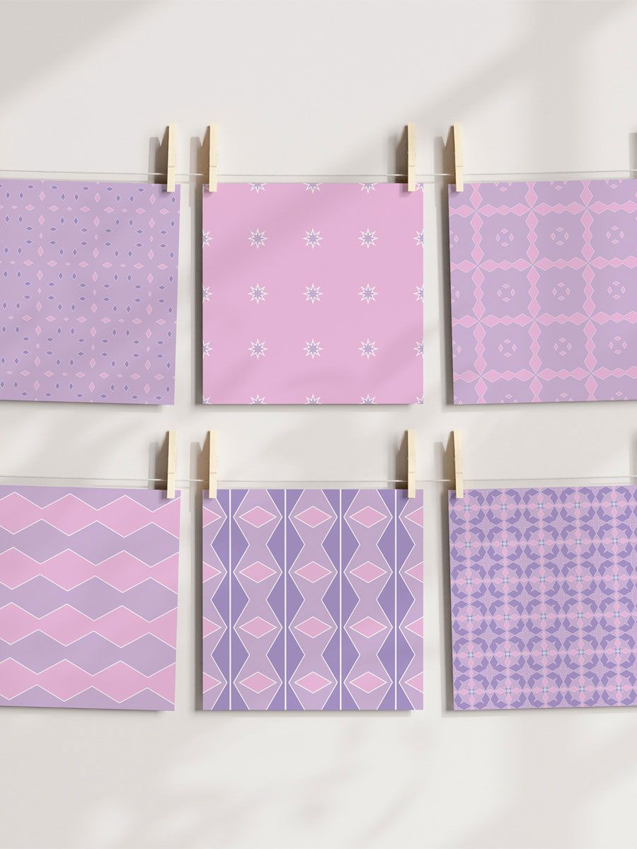 Abstract Pastels Pattern Pack 2 - Purple Pinks product image (4)