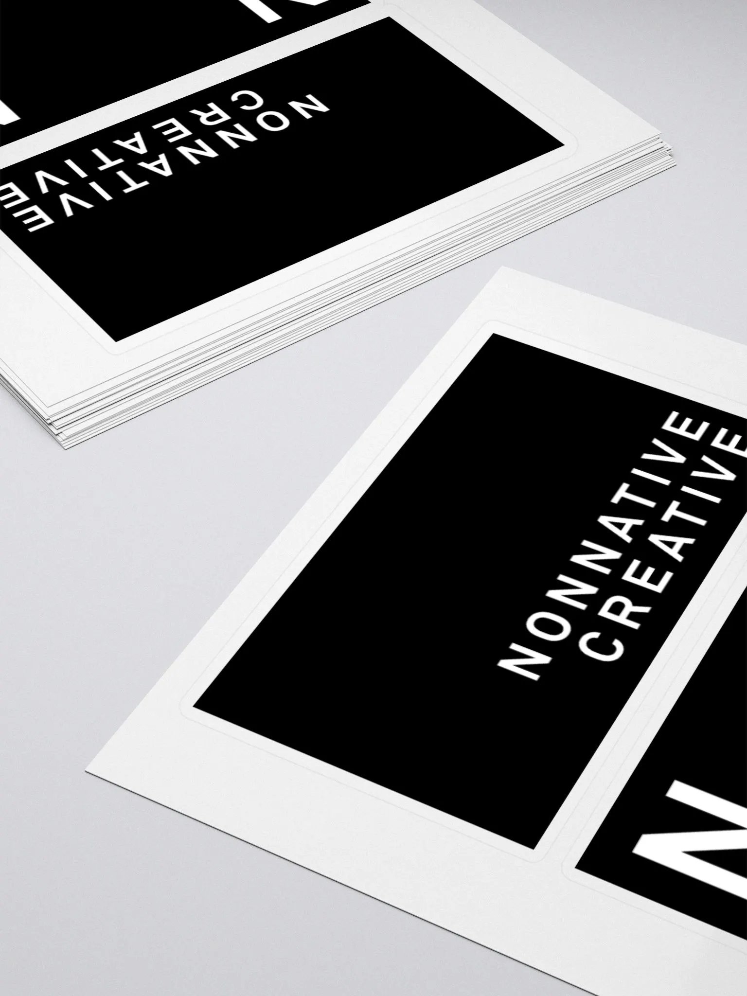 Nonnative Creative Logo Stickers (Black Background) product image (12)