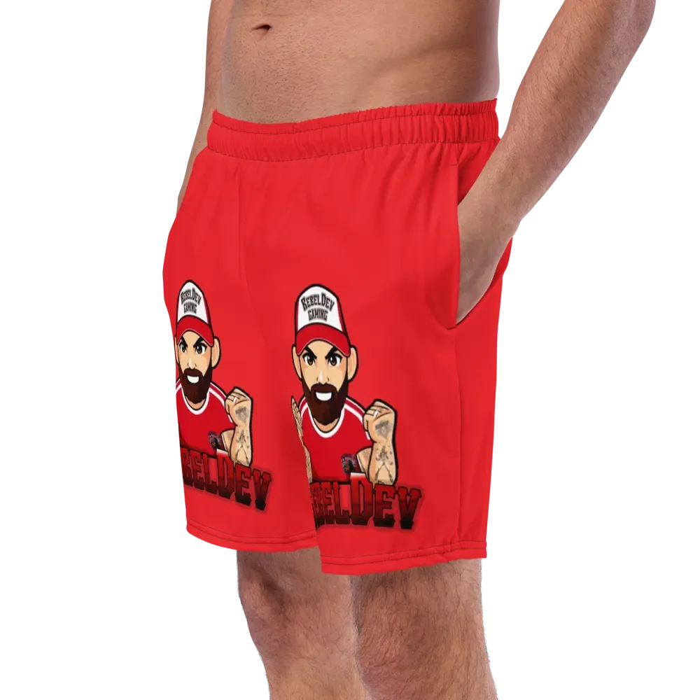 RebelDev red swim trunks product image (9)