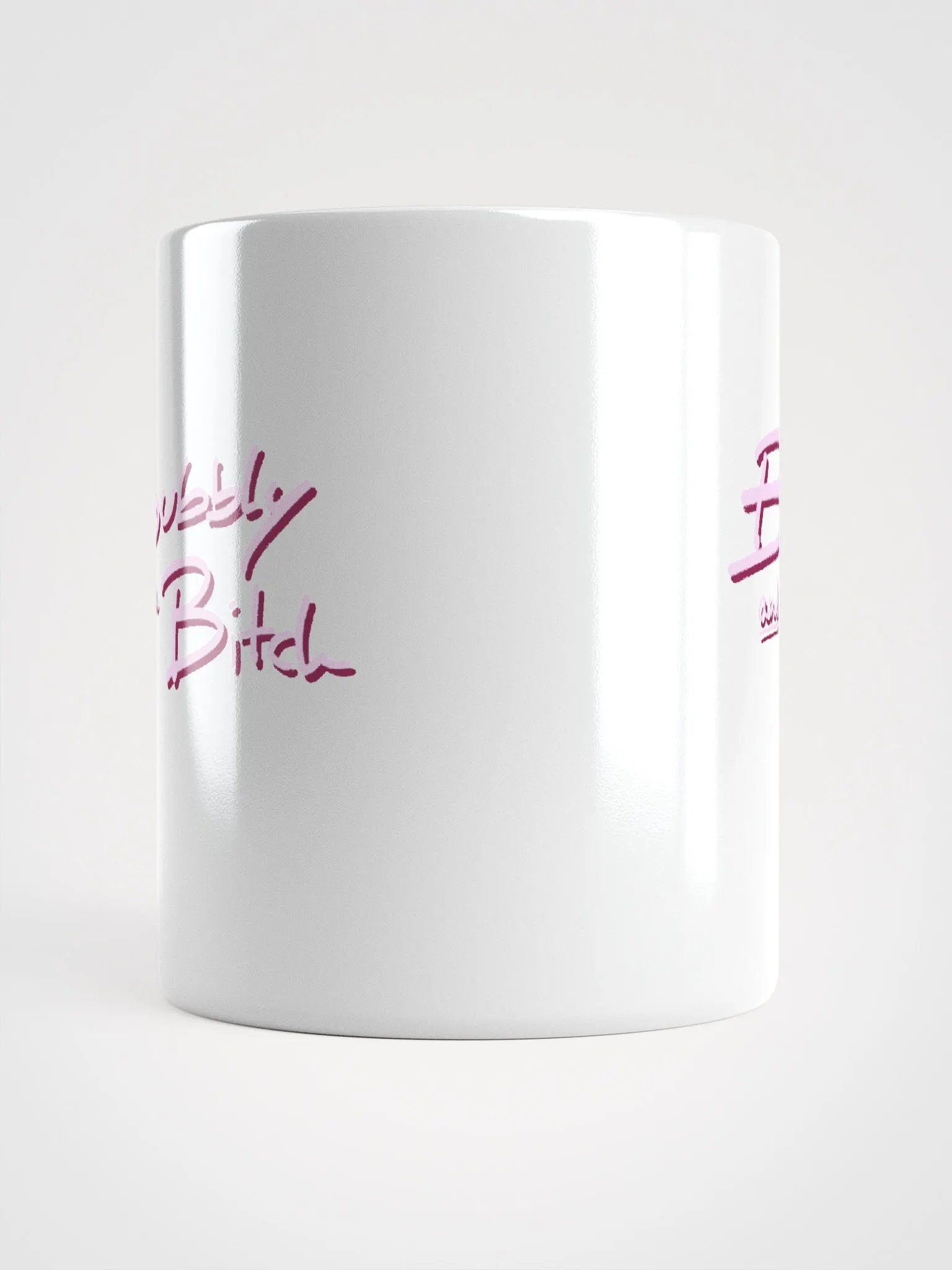 Bubbly and a B*tch (pink shadow design) mug product image (9)