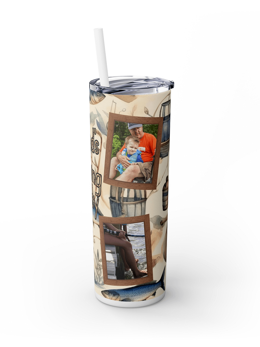 Dad's Fishing Buddy Skinny Tumbler Wrap product image (5)