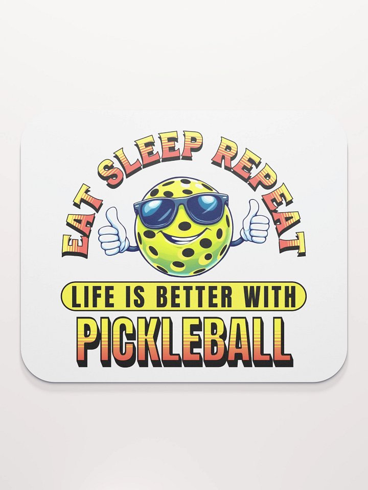 Eat Sleep Repeat Pickleball Thumbs Up Vibes Mouse Pad product image (1)
