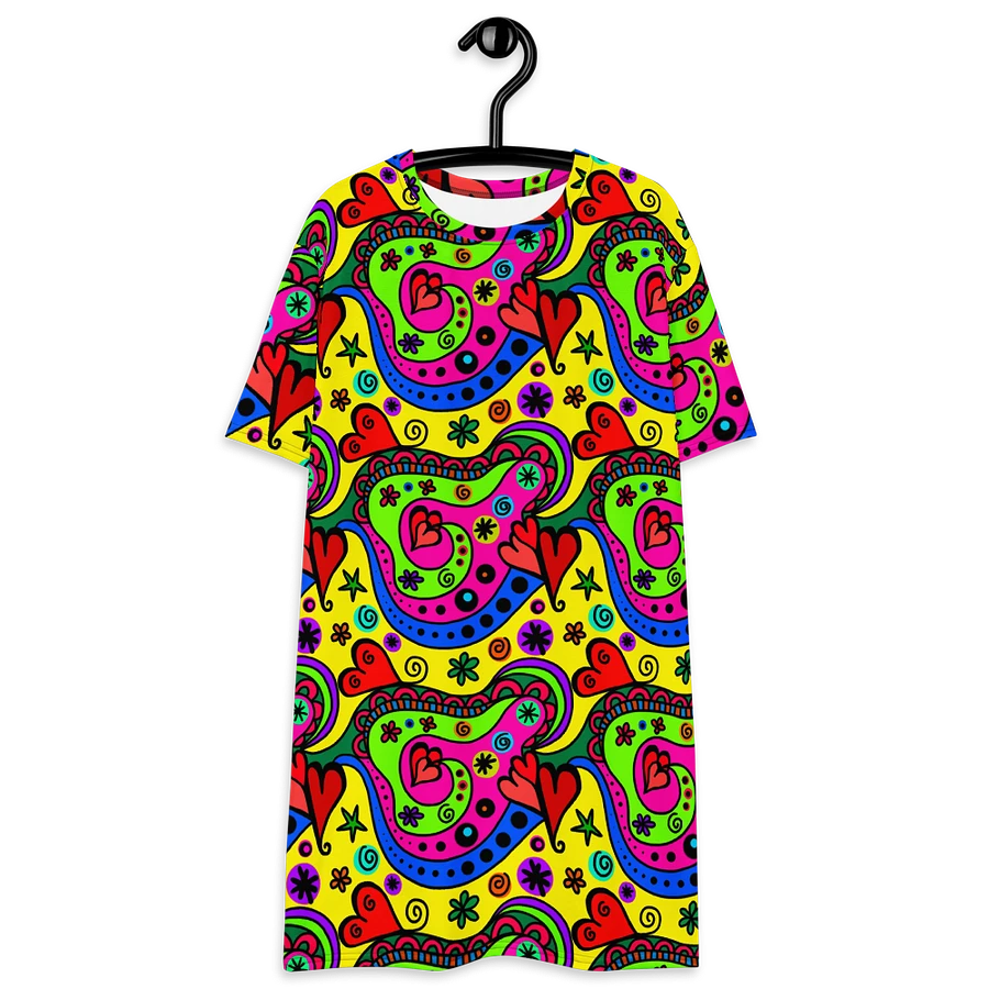 Vibrant Swirls T-Shirt Dress product image (6)