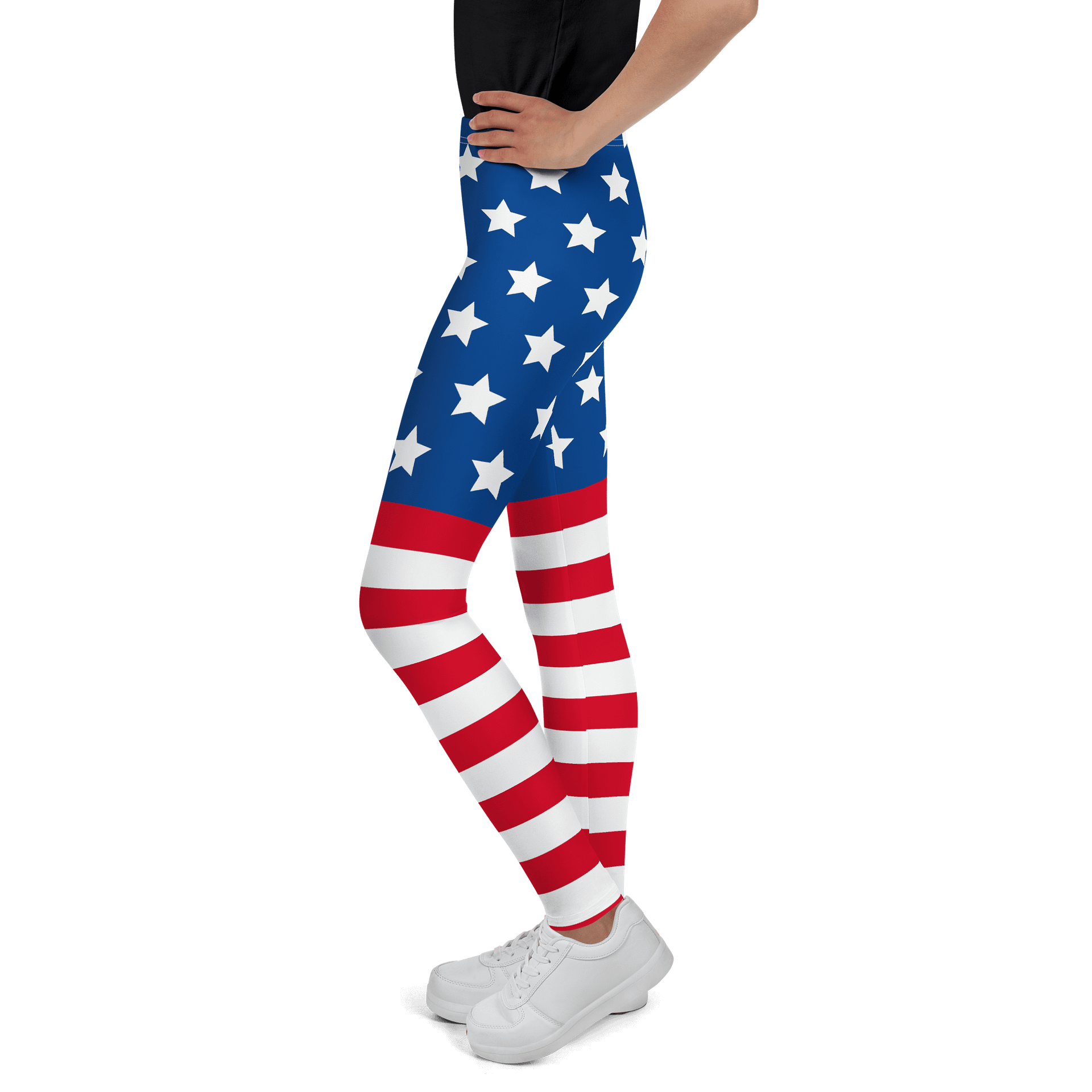 Starry Stripes Youth Leggings product image (4)