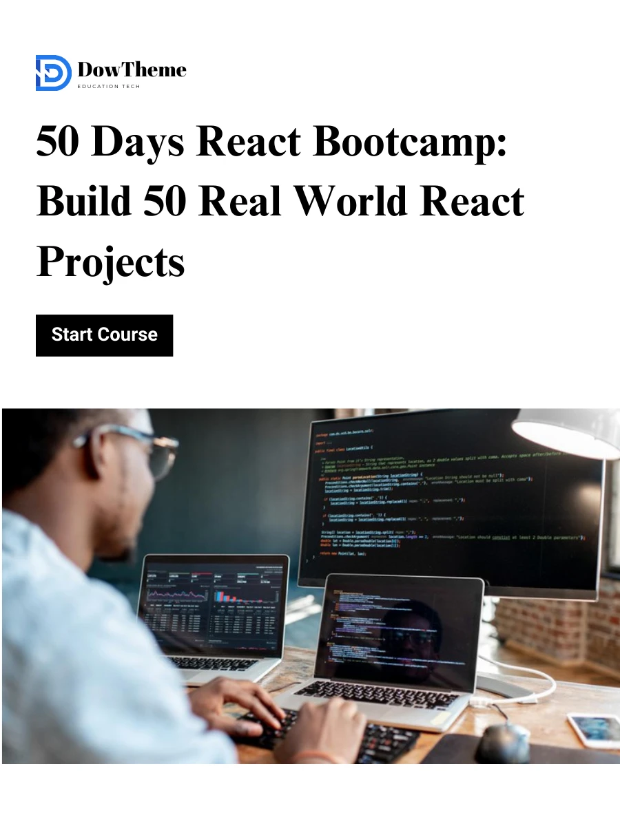 50 Days React Bootcamp: Build 50 Real World React Projects product image (1)