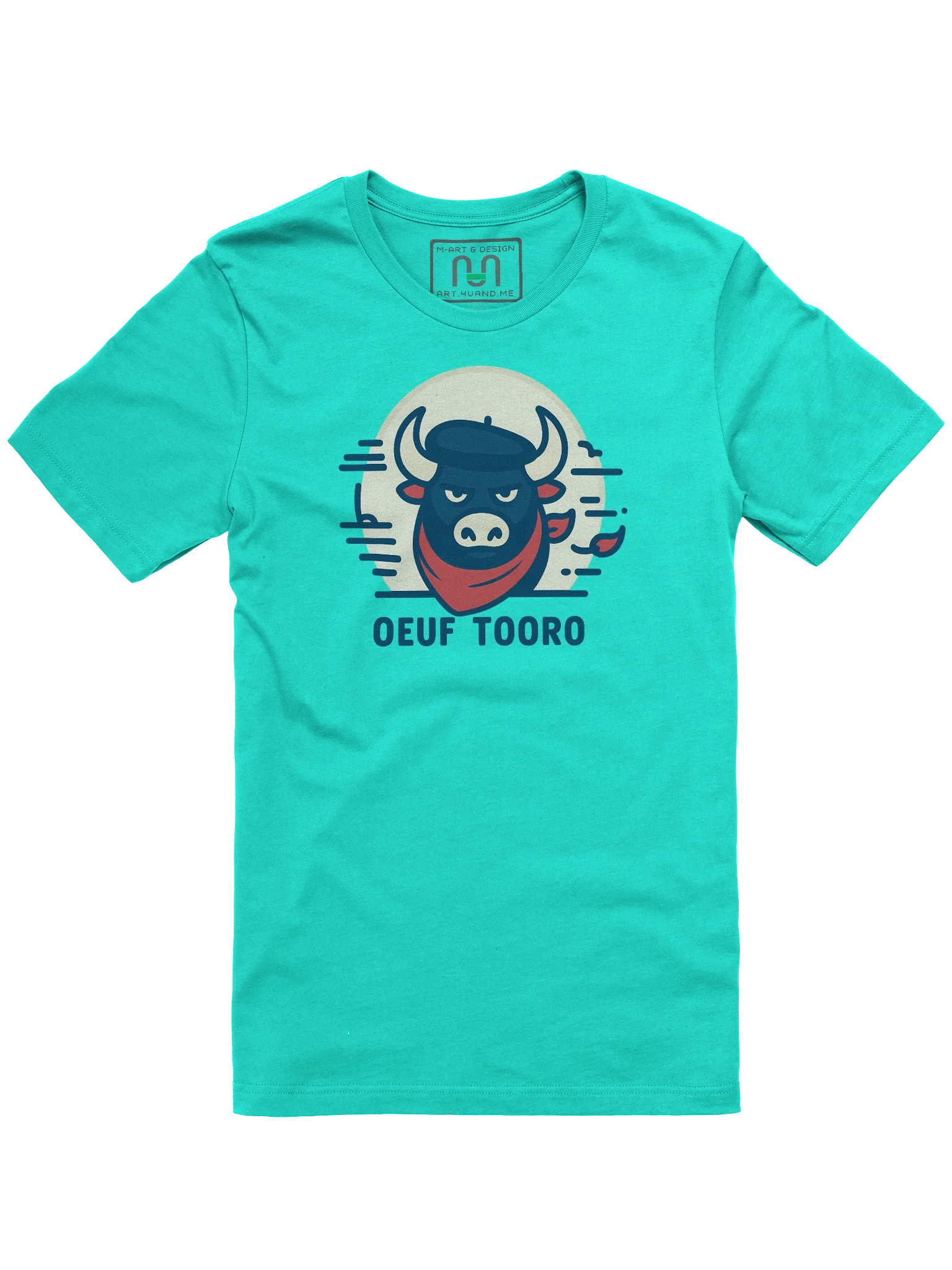 French Bull Graphic T-Shirt – OEUF TOORO by M-Art & Design product image (7)