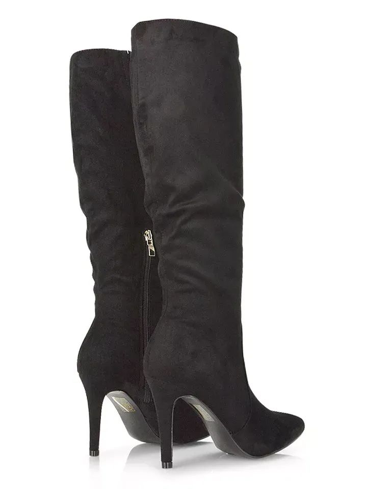 Womens Knee High Boots Ladies Pointed Toe Stiletto Heel Party Formal Long Shoes product image (7)