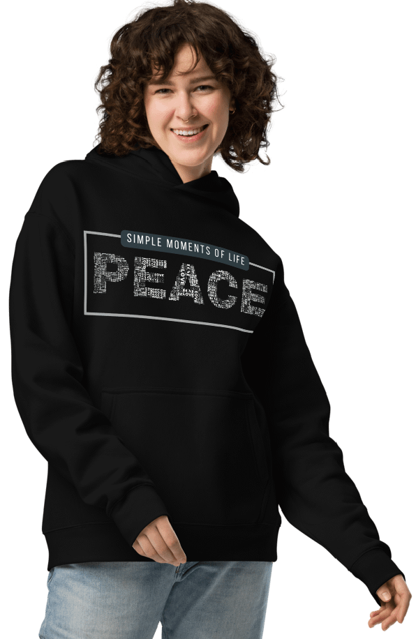 Simple moments of life: peace oversized hoodie product image (1)