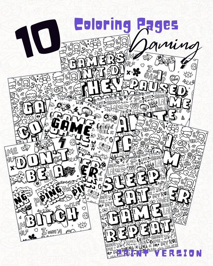 Get Your Game On - Gaming Fun Coloring Pages product image (2)