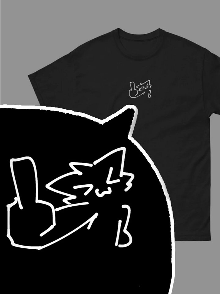 flipping off cat shirt product image (1)