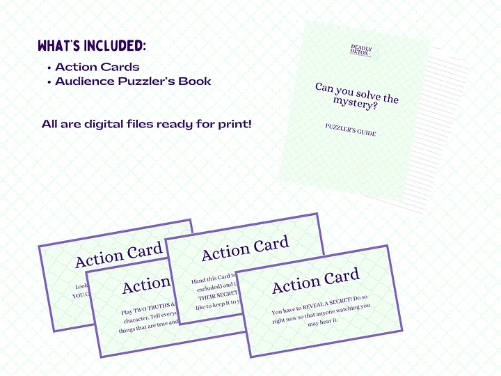 Deadly Detox - A Girls Only Spa-Themed Murder Mystery - Extracurriculars Add-On product image (2)