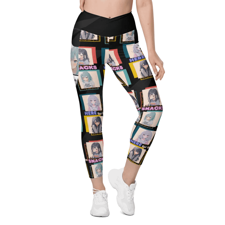 Anime Snack Squad All-Over Crossover Leggings with Pockets product image (1)