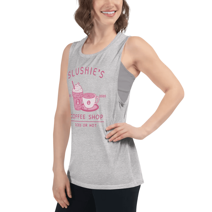 Slushie's Coffee Shop (Pink) | Women's Muscle Tank product image (6)