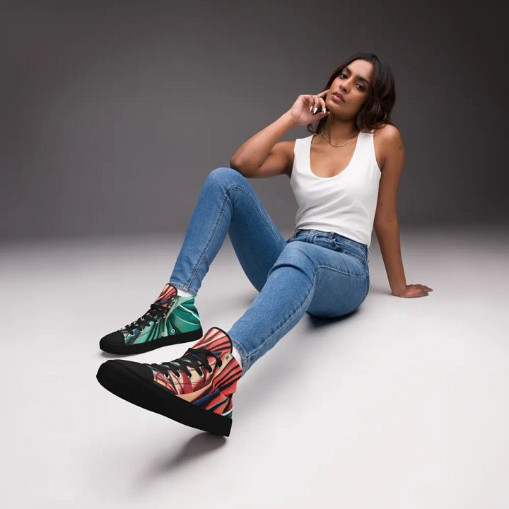 TDS Music Retro Flow Women's High Top Canvas Shoes product image (2)
