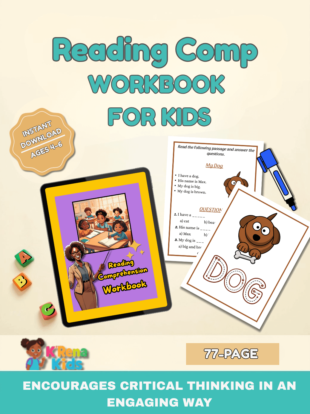 Reading Comprehension Workbook product image (1)