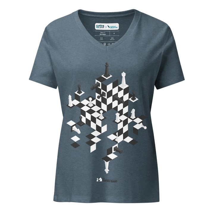 Escher's Chessboard women's v-neck t-shirt product image (5)