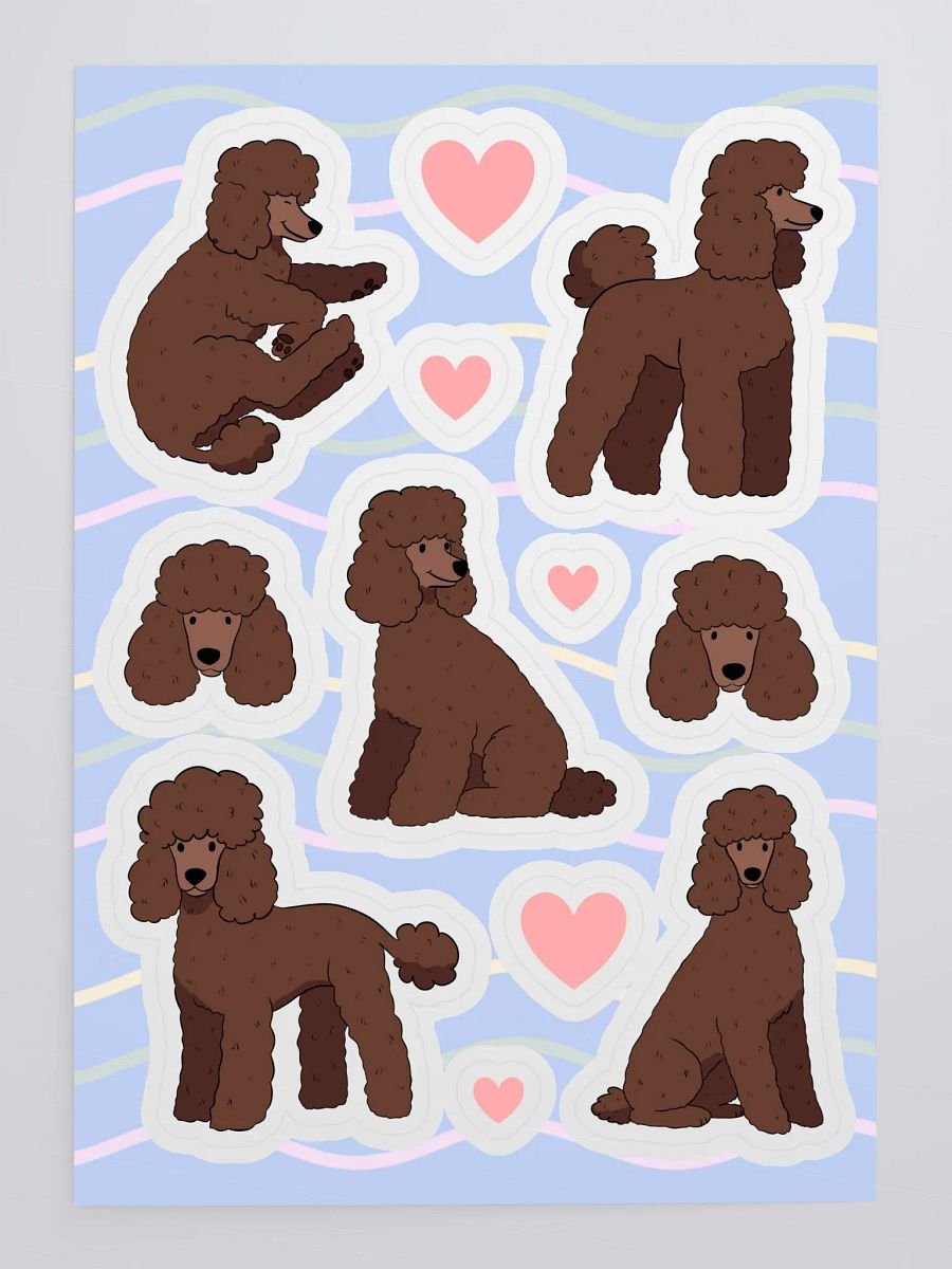 Adorable Chocolate Poodles Sticker Extravaganza product image (4)