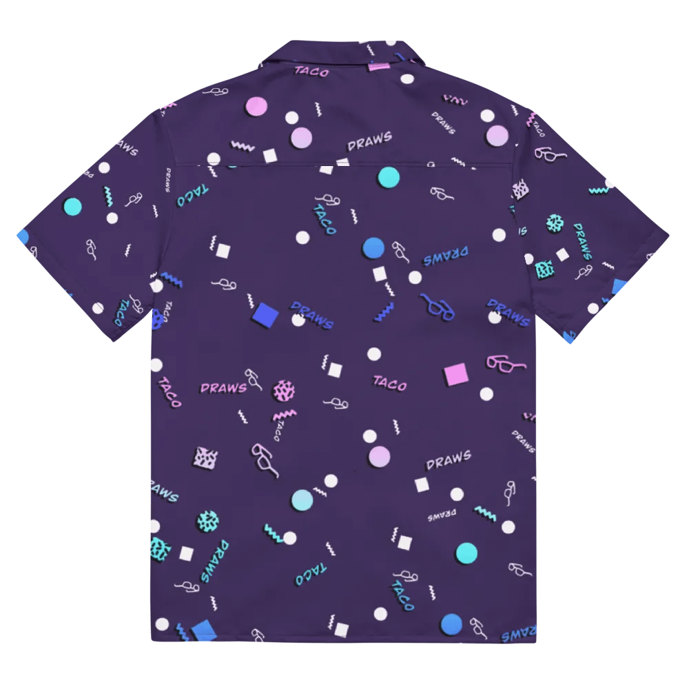 TacoDraws Retro Pattern Button-Up product image (10)