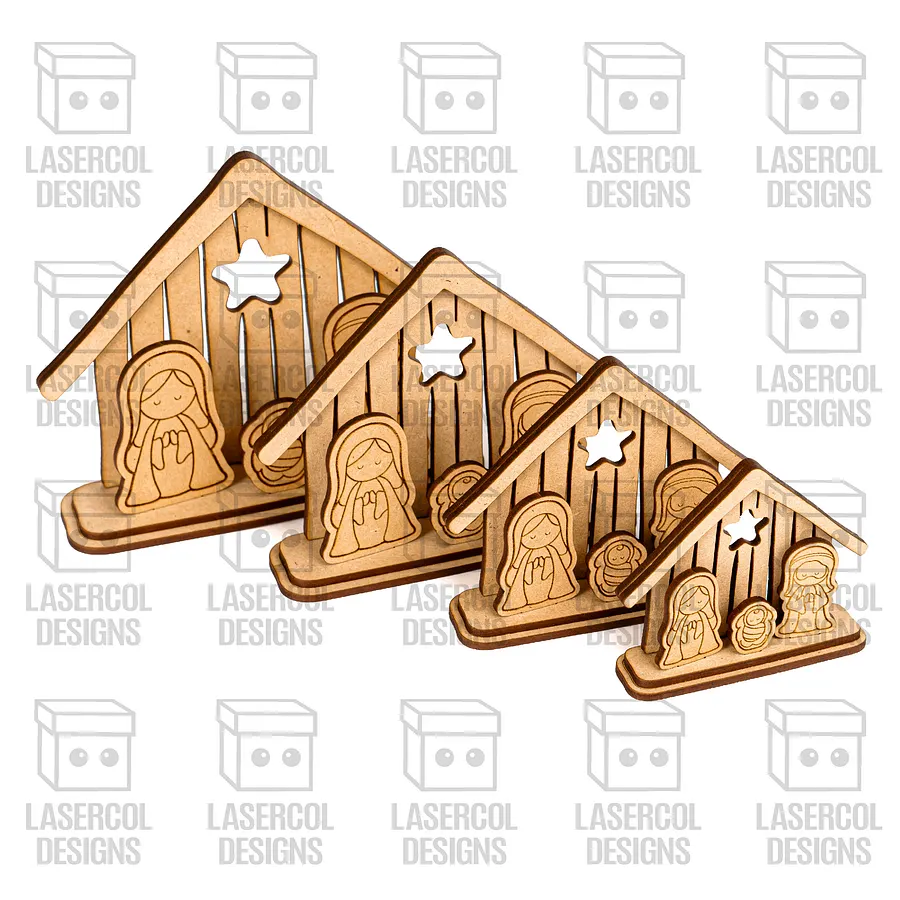 Small Nativity Scene Gift Set 1 - Christmas - Laser Cut Files product image (10)