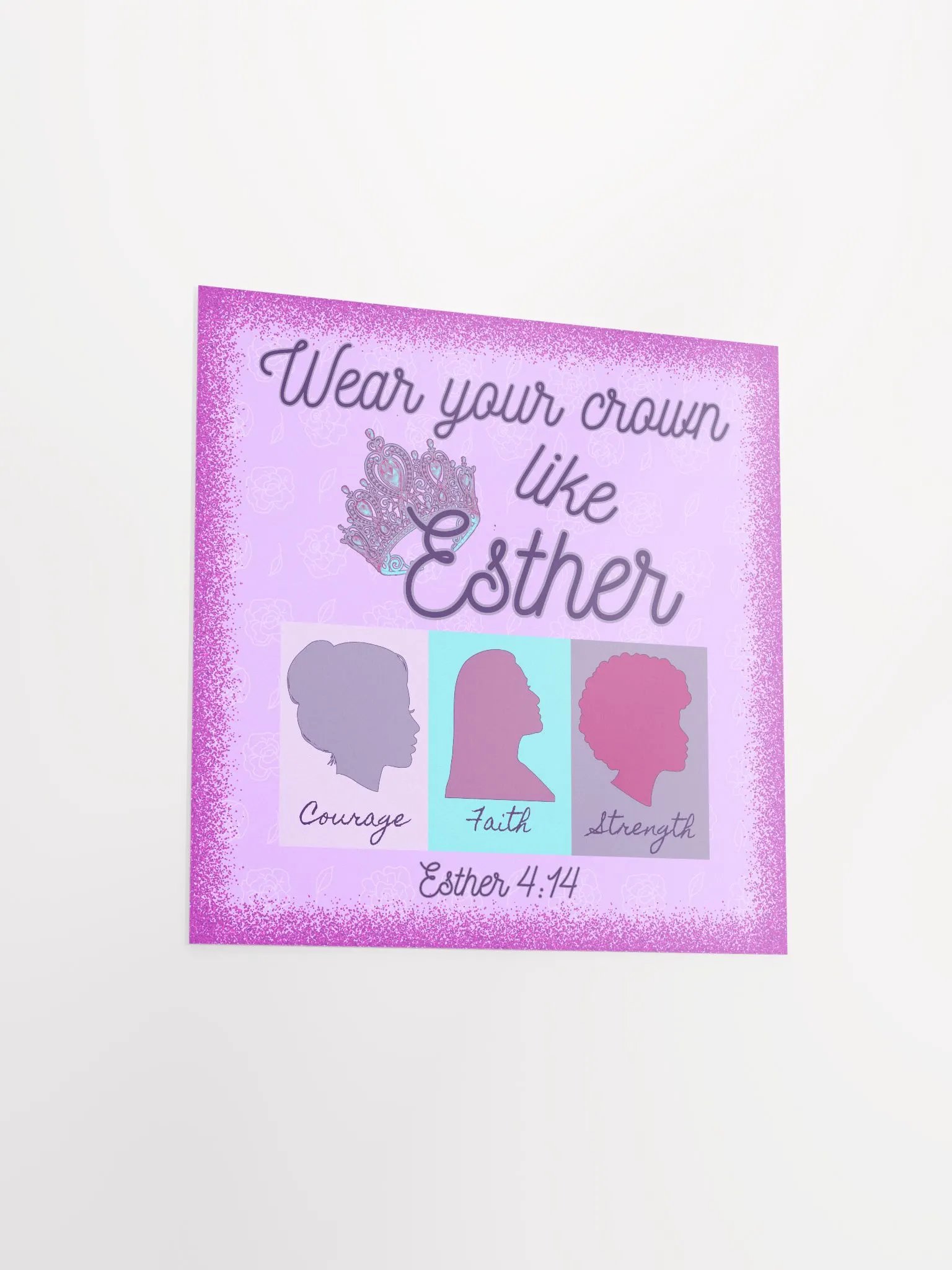 Wear Your Crown Like Esther Inspirational Purim Poster product image (5)