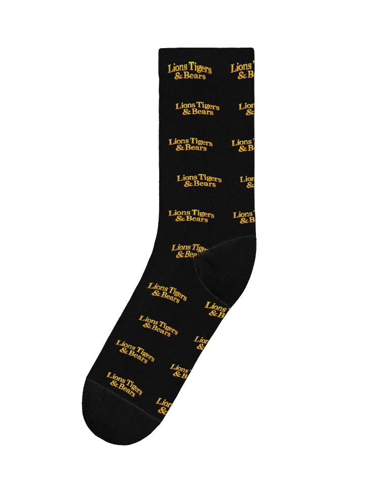 Lions Tigers & Bears Logo Socks (Black) product image (1)
