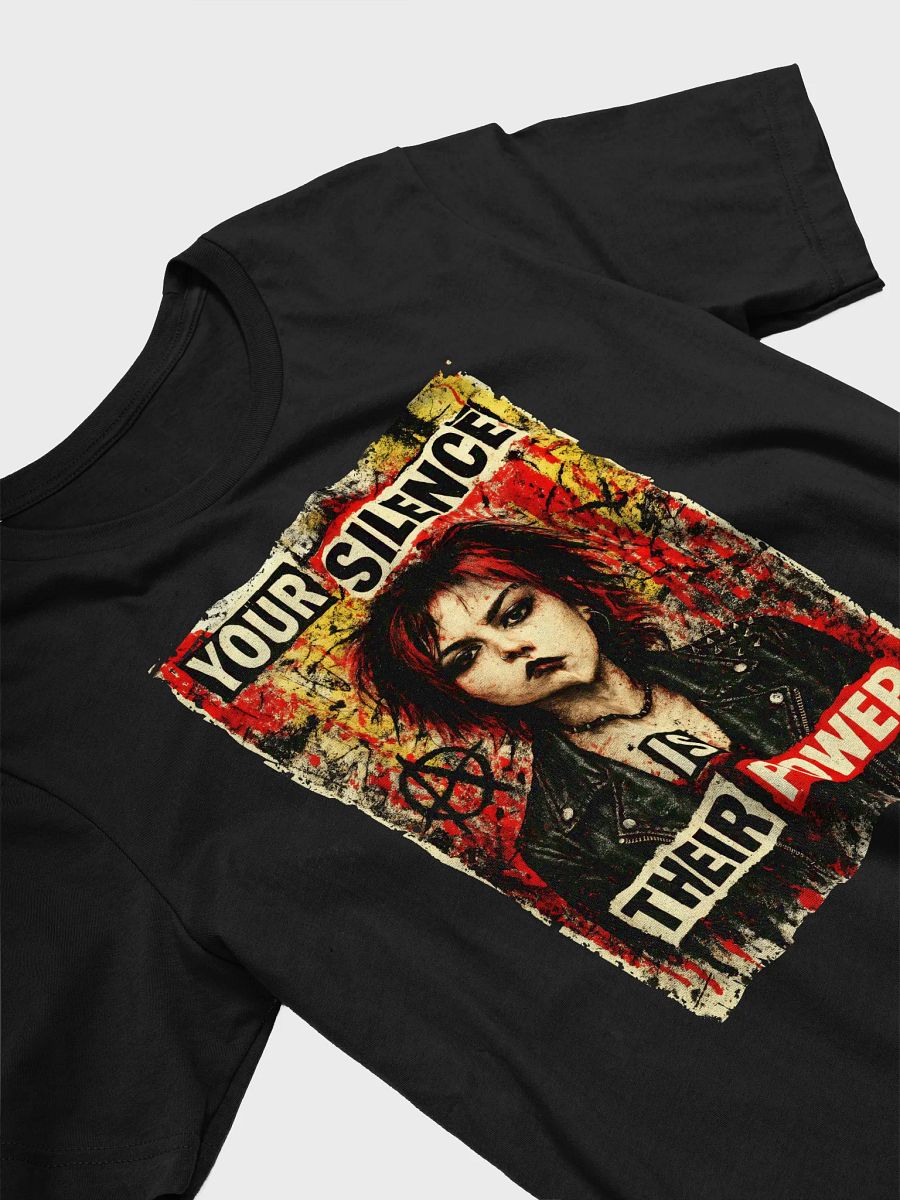 "Your Silence Is Their Power" 90s Punk Distressed Graphic T-Shirt product image (2)