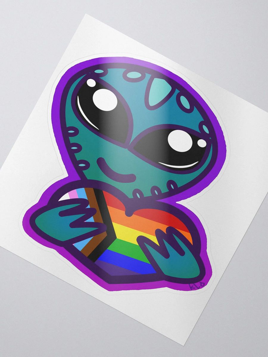Inclusive Rainbow Pride Alien Sticker product image (3)